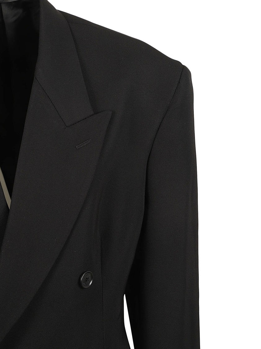 Balenciaga Tailored Double-Breasted Black Jacket With Sharp Lapels