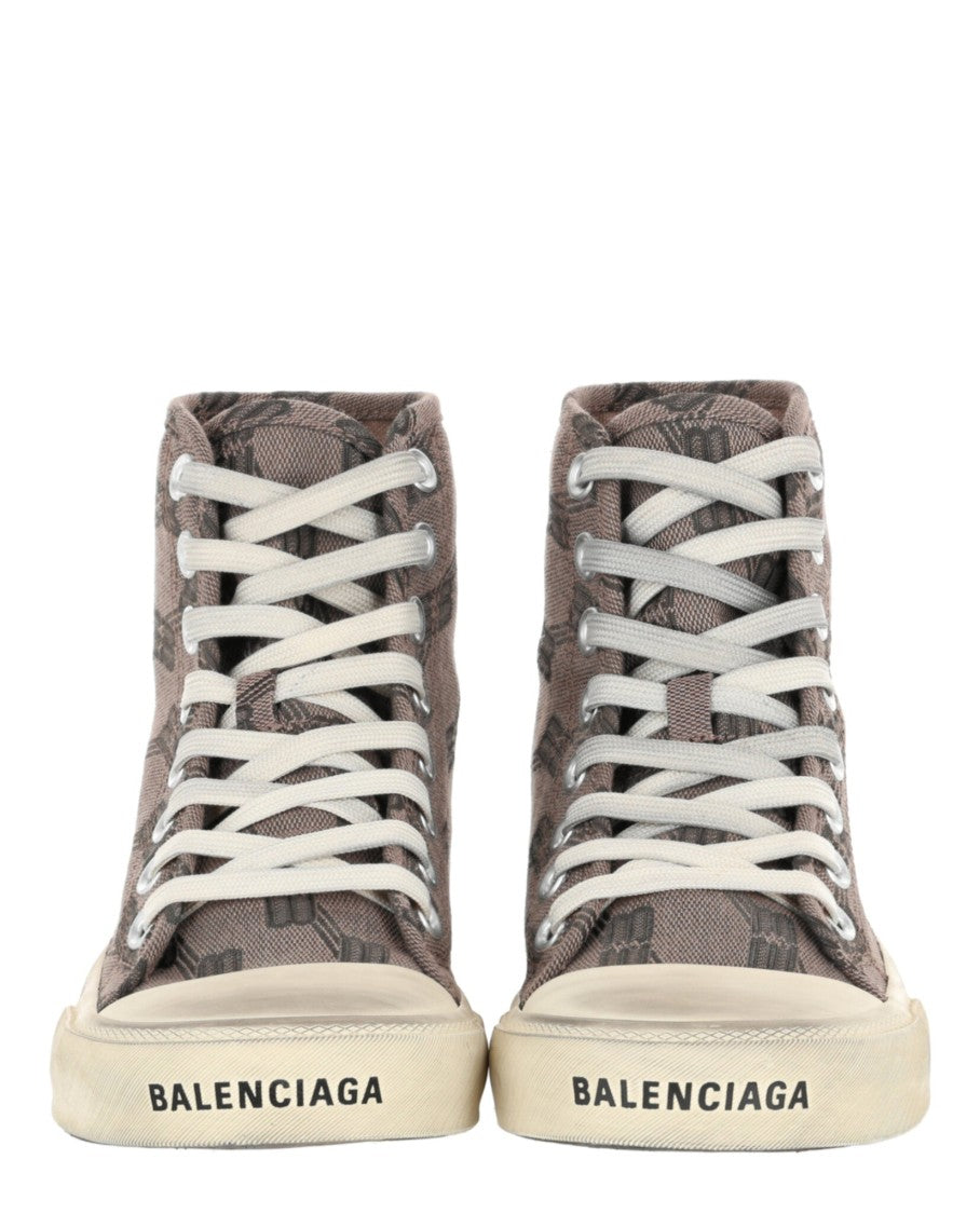 Balenciaga Paris Bb Monogram High-Top Sneakers
