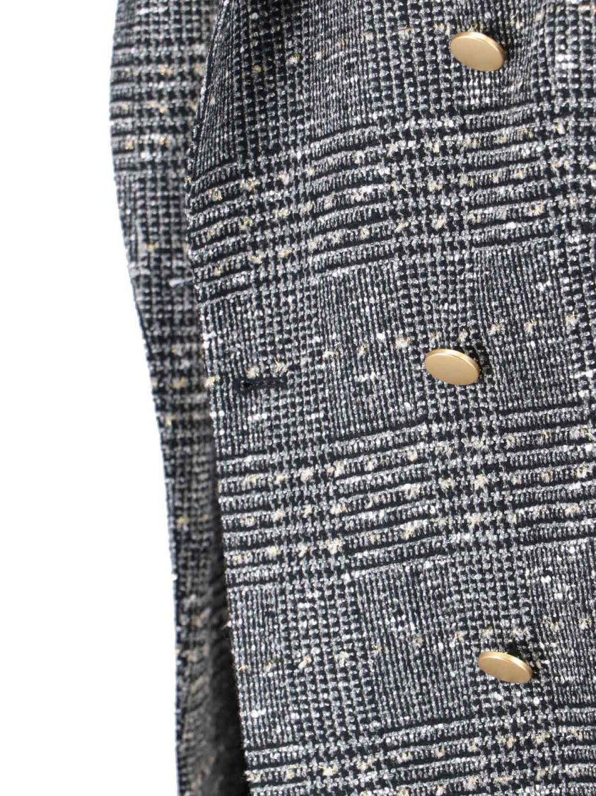 Tagliatore Tailored Double-Breasted Jacket With Textured Plaid Pattern