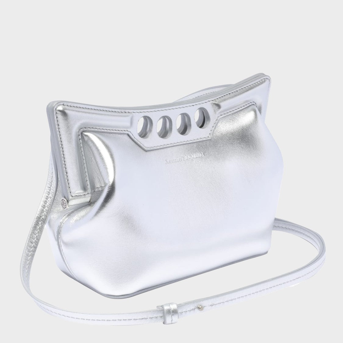 Alexander Mcqueen Structured Metallic Finish Bag
