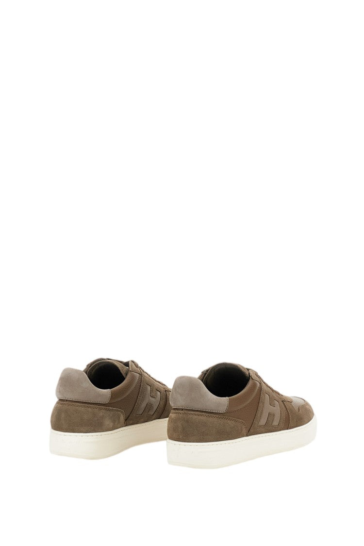 Hogan Green Leather Suede Inserts Sneakers