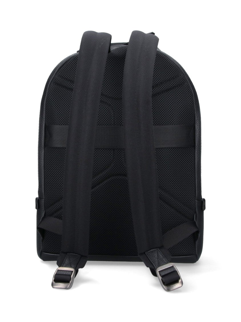 Ferragamo Structured Black Bag With Smooth Texture