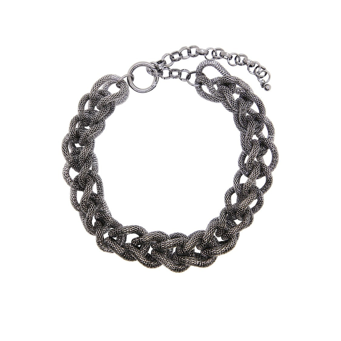 Antonelli Firenze Intricately Woven Metallic Chain Necklace