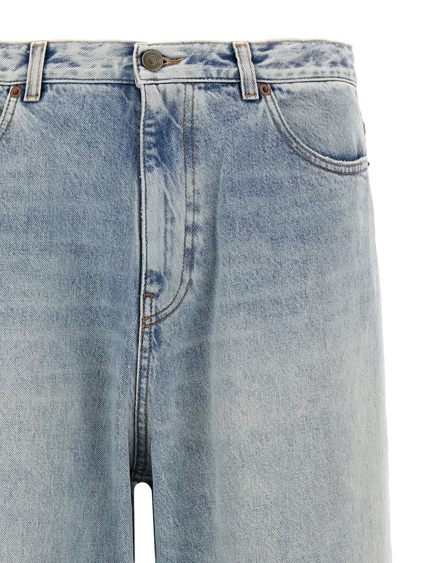 Valentino Garavani High Waist Turn-Up Jeans With Five-Pocket Design