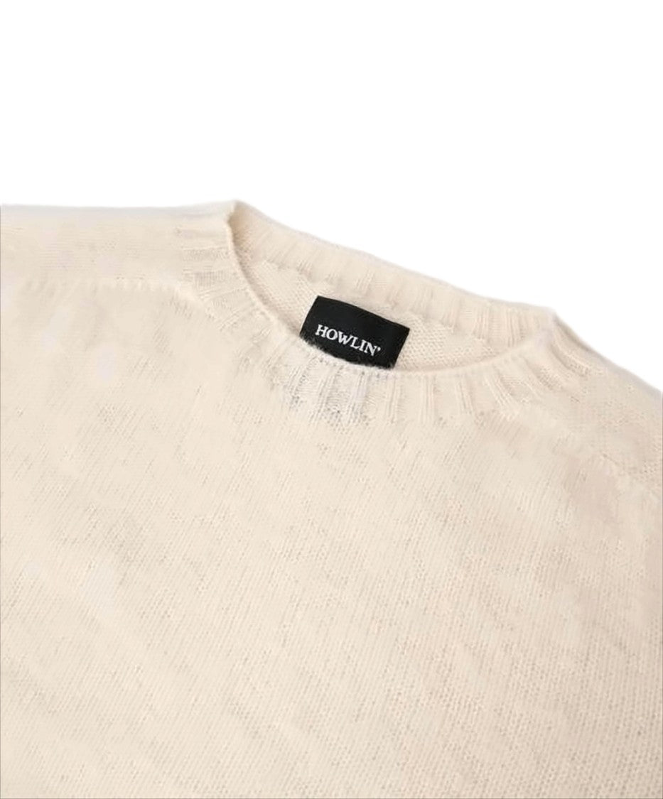 Howlin Wool Knit Sweater With Classic Crew Neckline