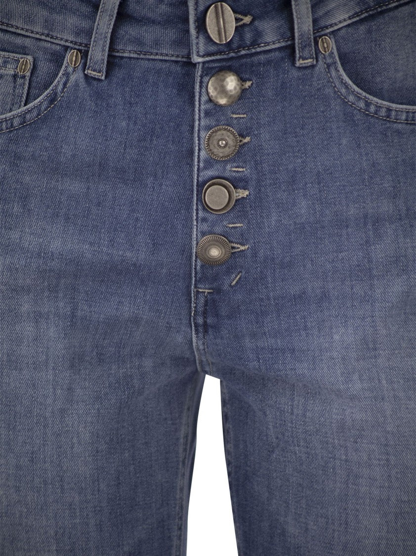 Dondup Koons - Loose Jeans With Jewelled Buttons