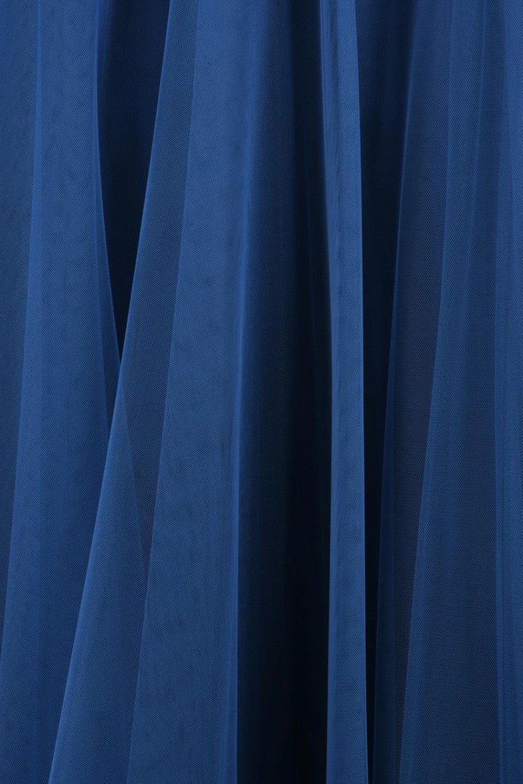 ..,Merci Long Tulle Skirt - Blue