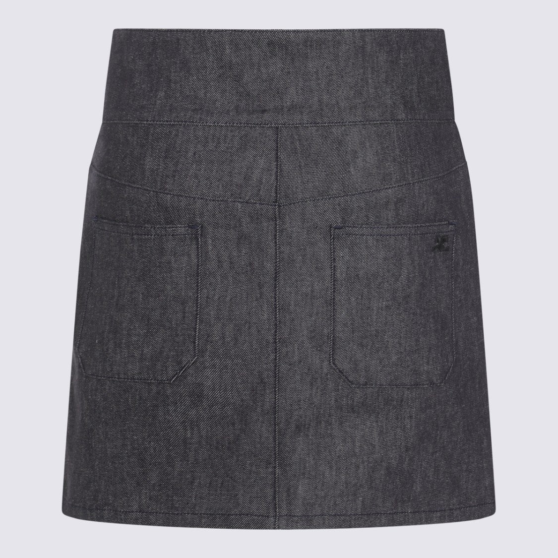 Courrèges Straight Silhouette Mini Skirt With High Waistband And Integrated Pockets