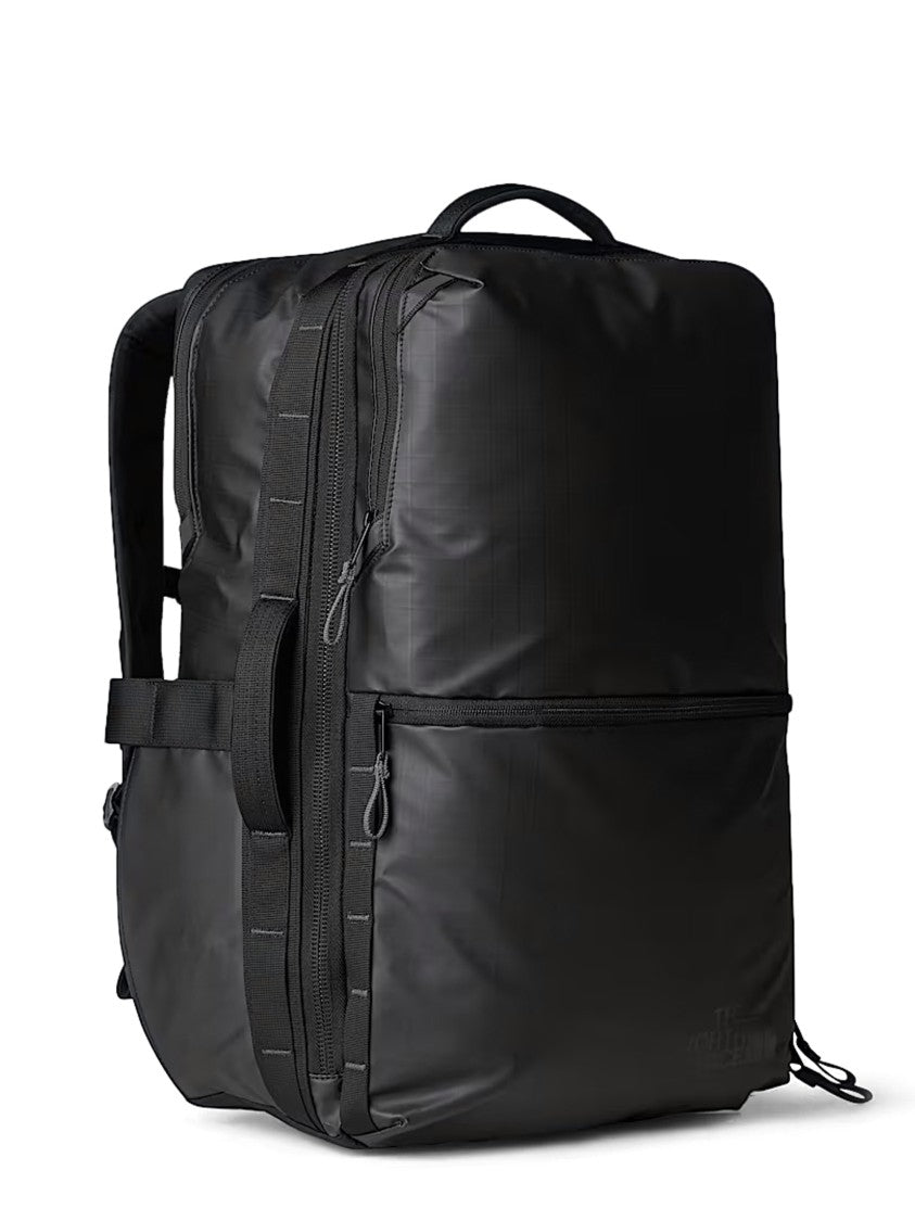 The North Face Boxy Black Travel Pack With Multiple Compartments
