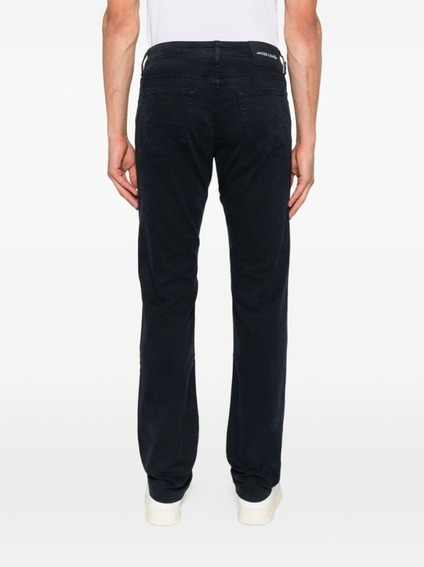 Jacob Cohen Tailored Blue Trousers With Classic Five-Pocket Design
