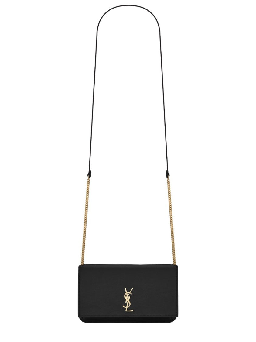 Saint Laurent Cassandre Calf Leather Chain Wallet