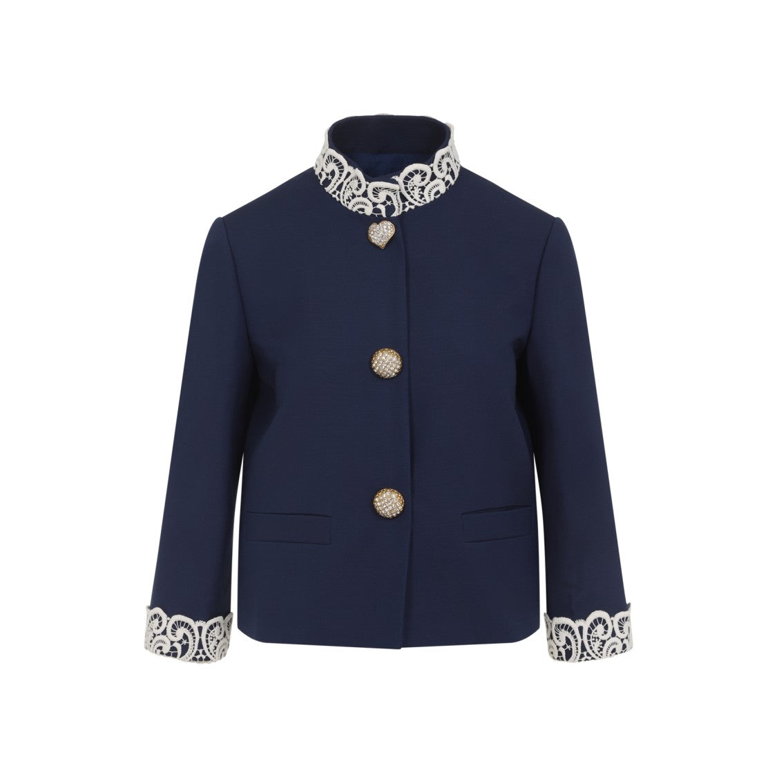 Valentino Blue Virgin Wool Jacket