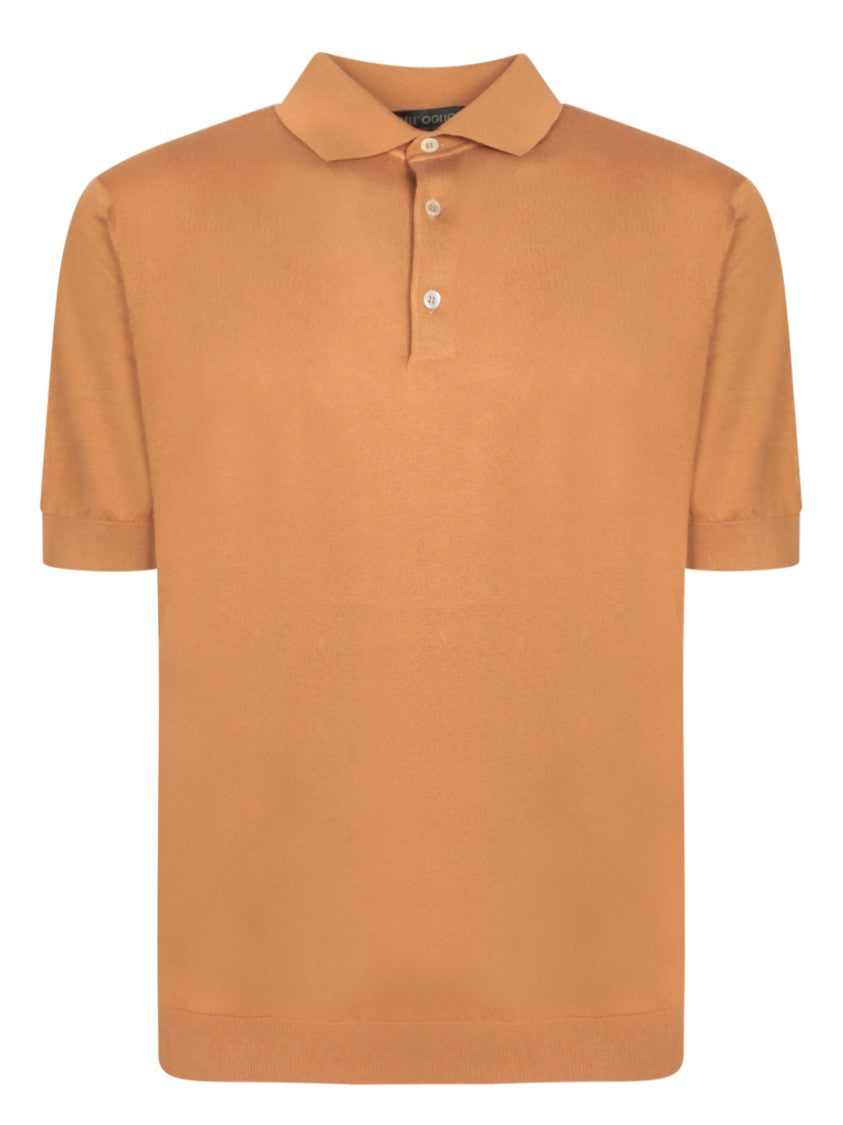 Dell'oglio Brown Polo With Classic Collar