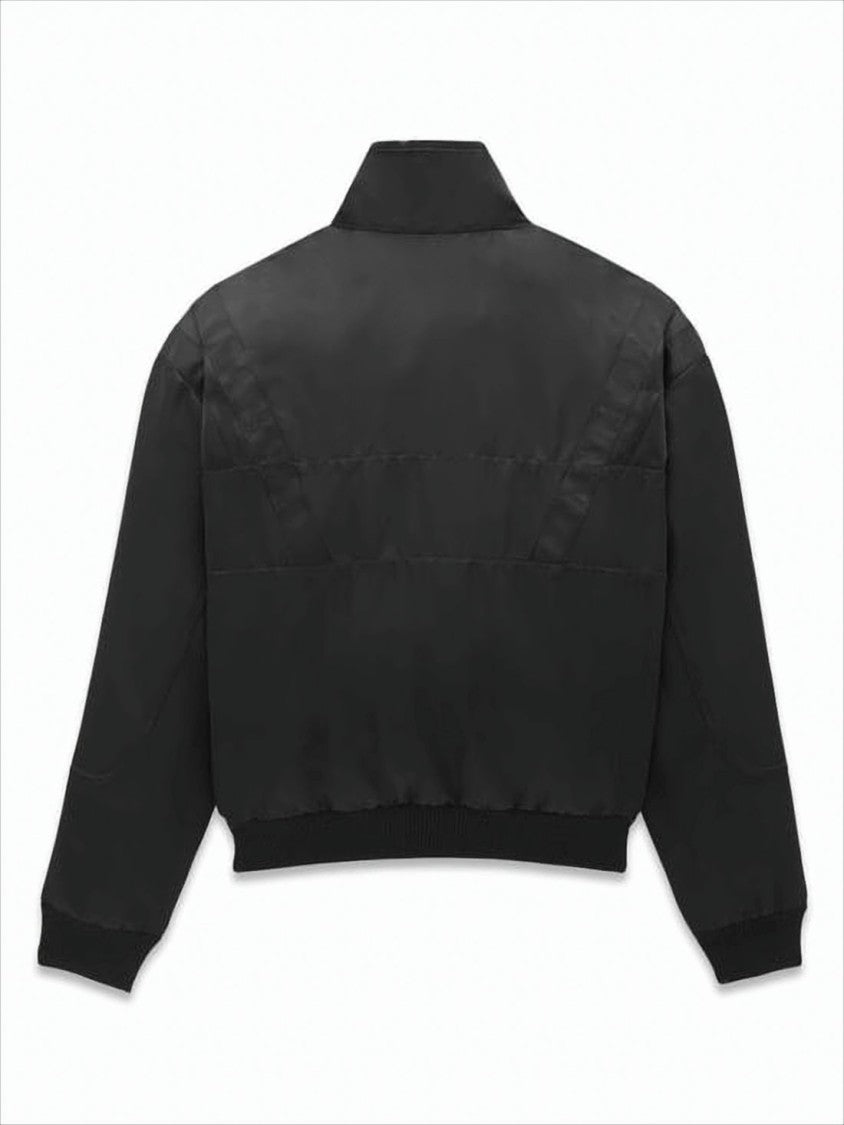 Saint Laurent Stand Collar Bomber Jacket In Viscose