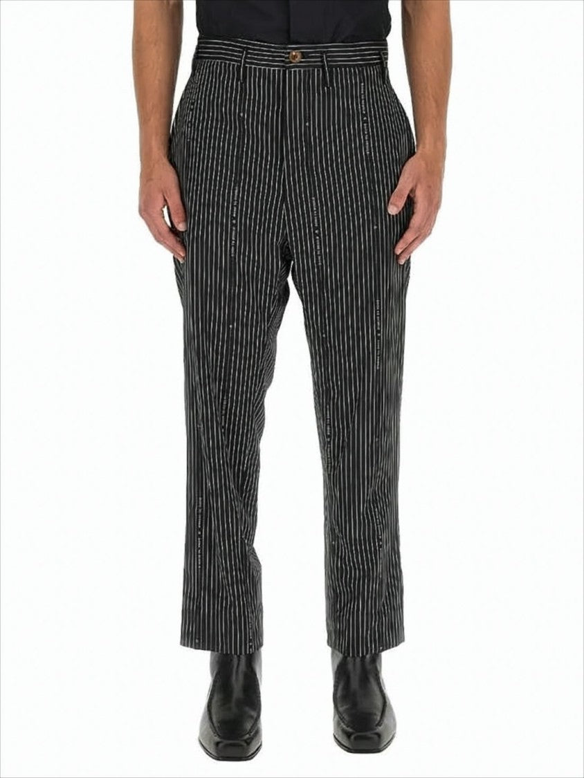 Vivienne Westwood Pinstripe Tailored Pants With High Waist