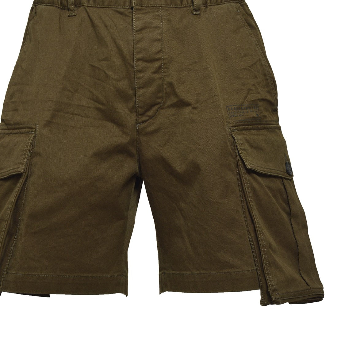Dsquared2 Military Green Urban 64 Tag Cotton Bermuda Shorts