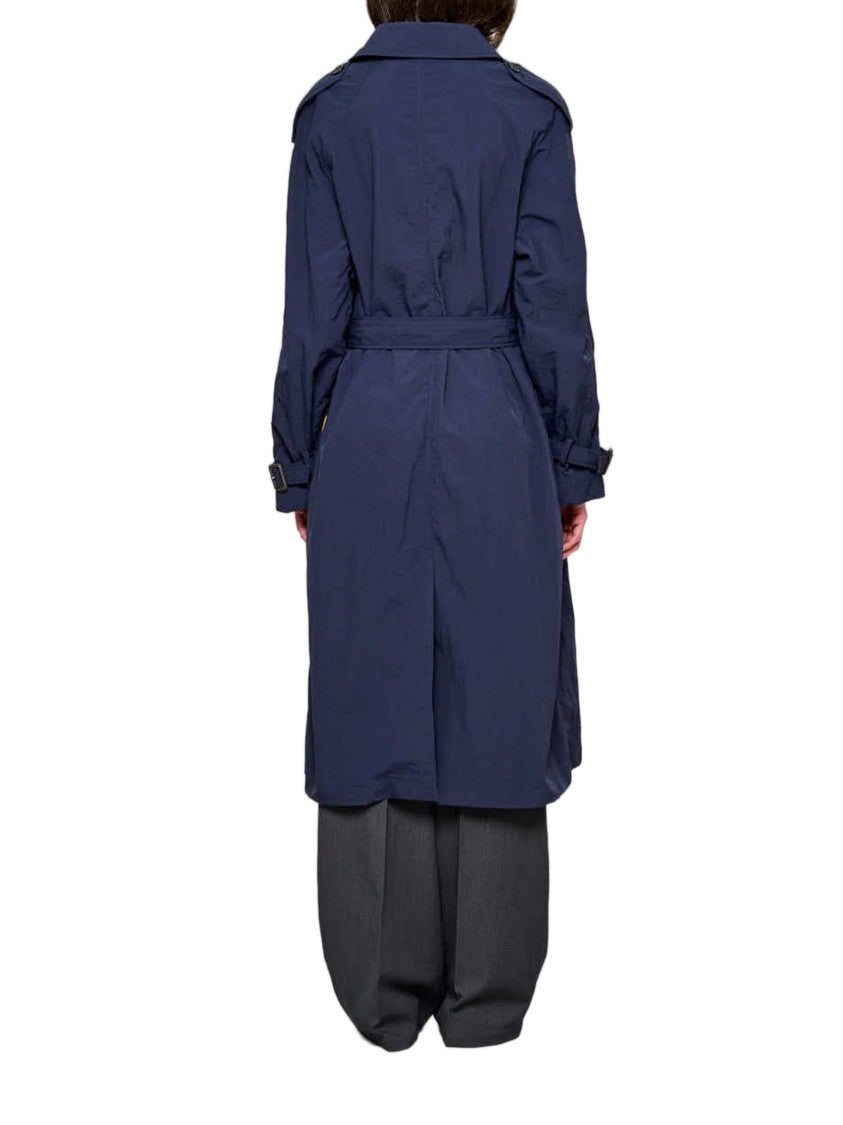 Oof Wear Blue Trench Compact Nylon Trench Coat