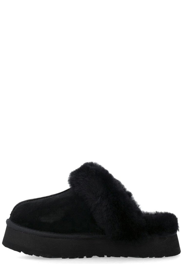 Ugg Soft Suede Slip-On Mules With Plush Fur Lining
