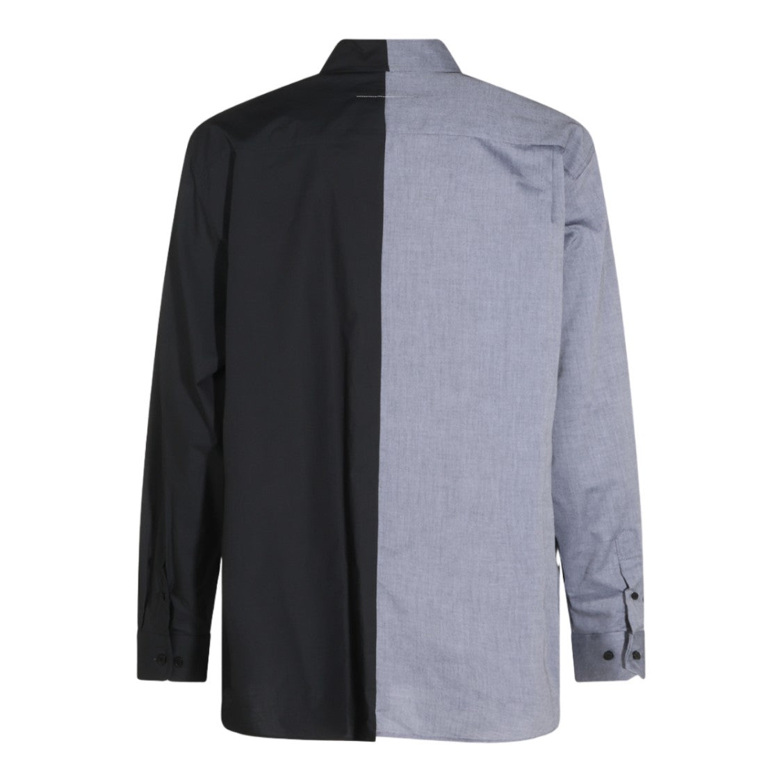 Mm6 By Maison Margiela Numeric Printed Two-Tone Button-Down Shirt