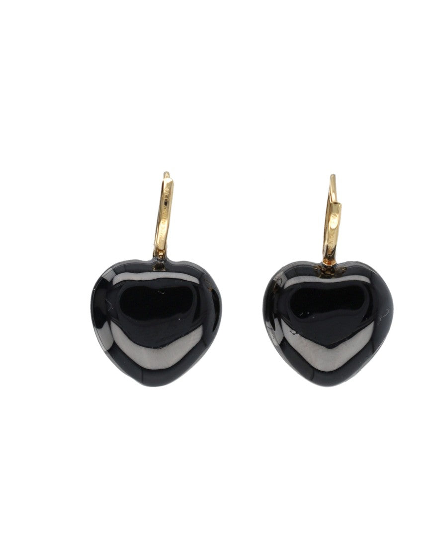 Valentino Garavani Heart-Shaped Enamel Earrings With Vlogo Signature Detail