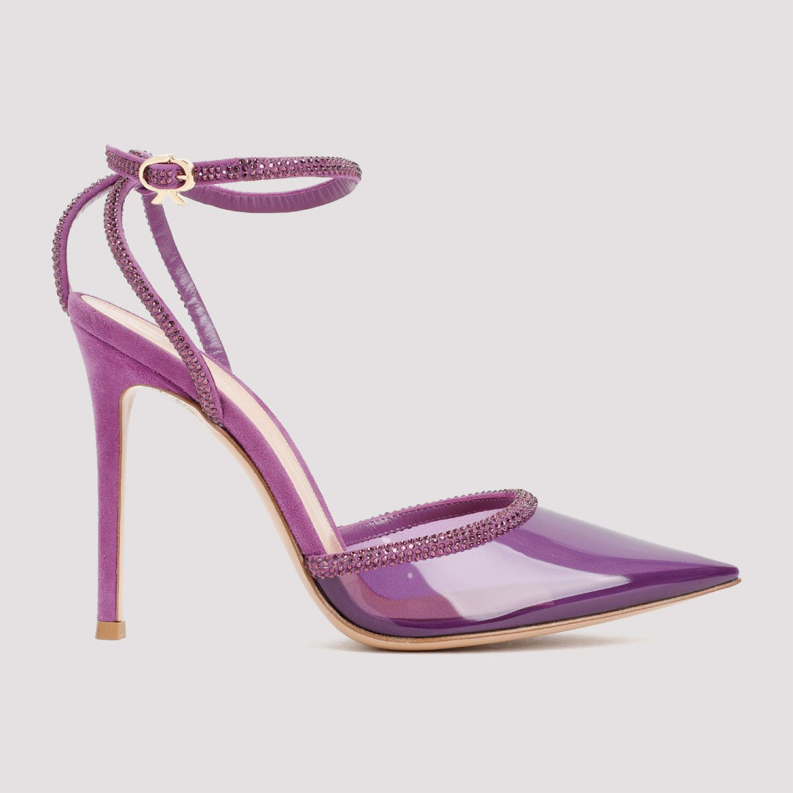 Gianvito Rossi Freesia Suede And Plexiglass Sandals