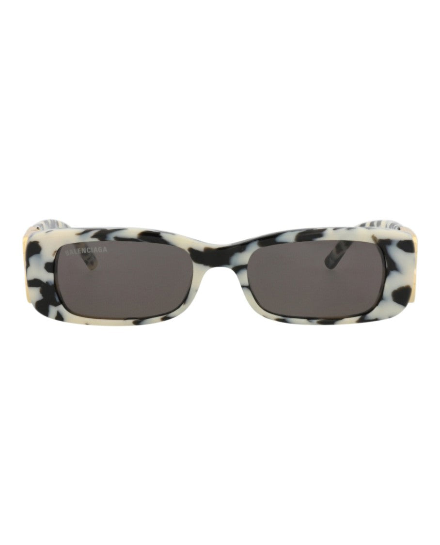 Balenciaga Square-Frame Sunglasses With Bold Gold-Tone Accent