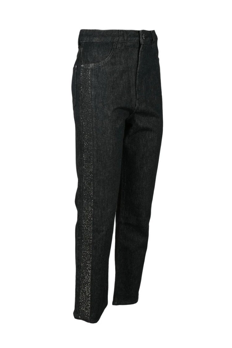 Patrizia Pepe Straight-Leg Trousers With Textured Stripe Detail