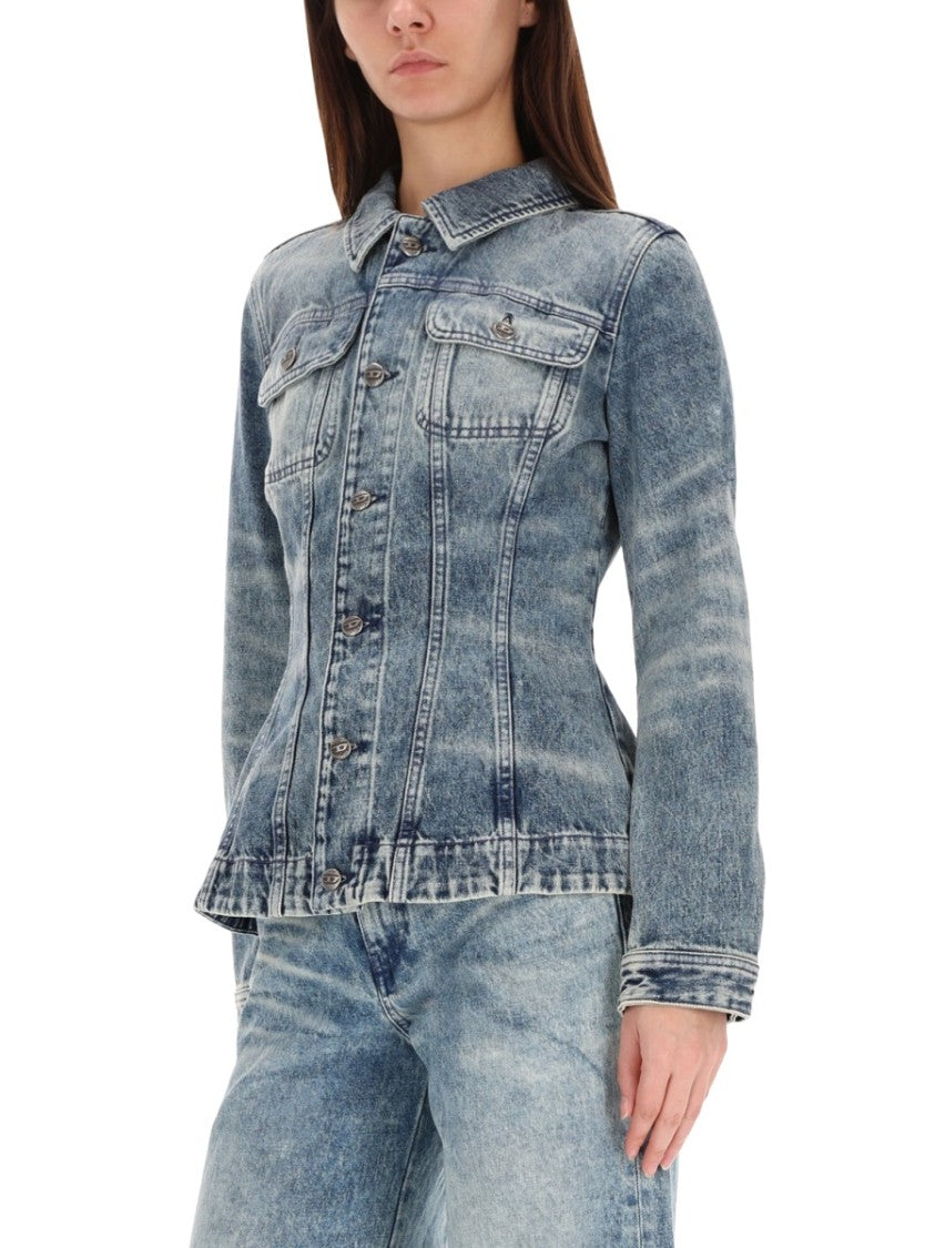 Diesel D-Katerin-Fsh Fitted Denim Jacket