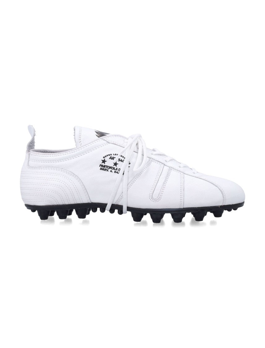Pantofola D'oro 540 Football Inspired Black Leather Sneakers