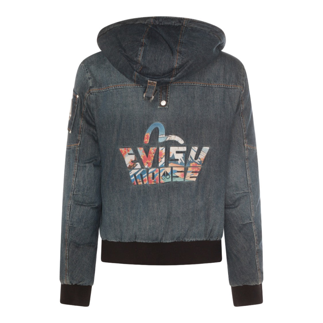 Moose Knuckles Dark Denim Jacket With Hood