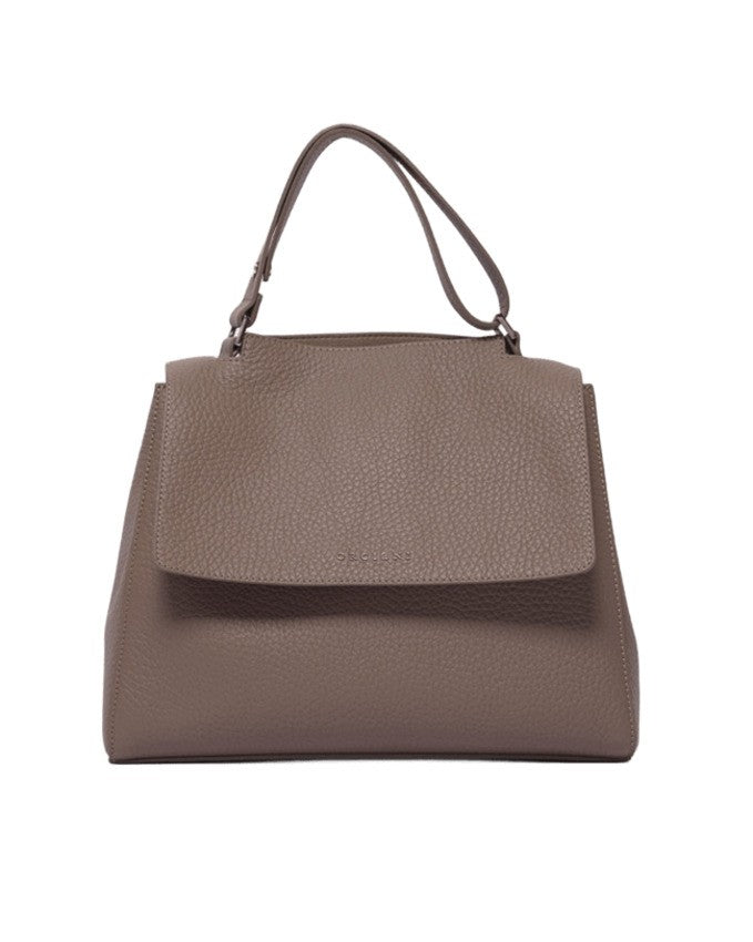 Orciani Medium Soft Handbag In Hammered Leather