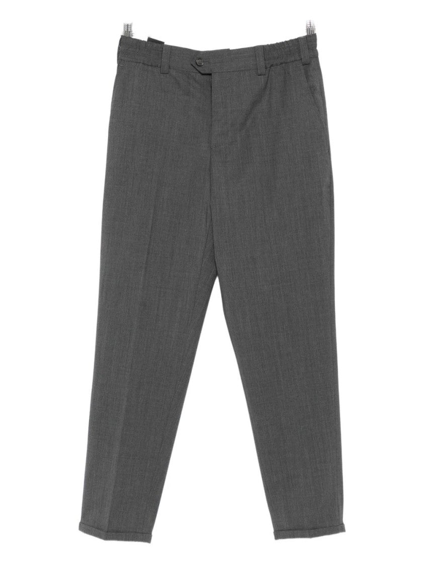 Pt Torino Tailored Grey Trousers With Straight-Leg Design