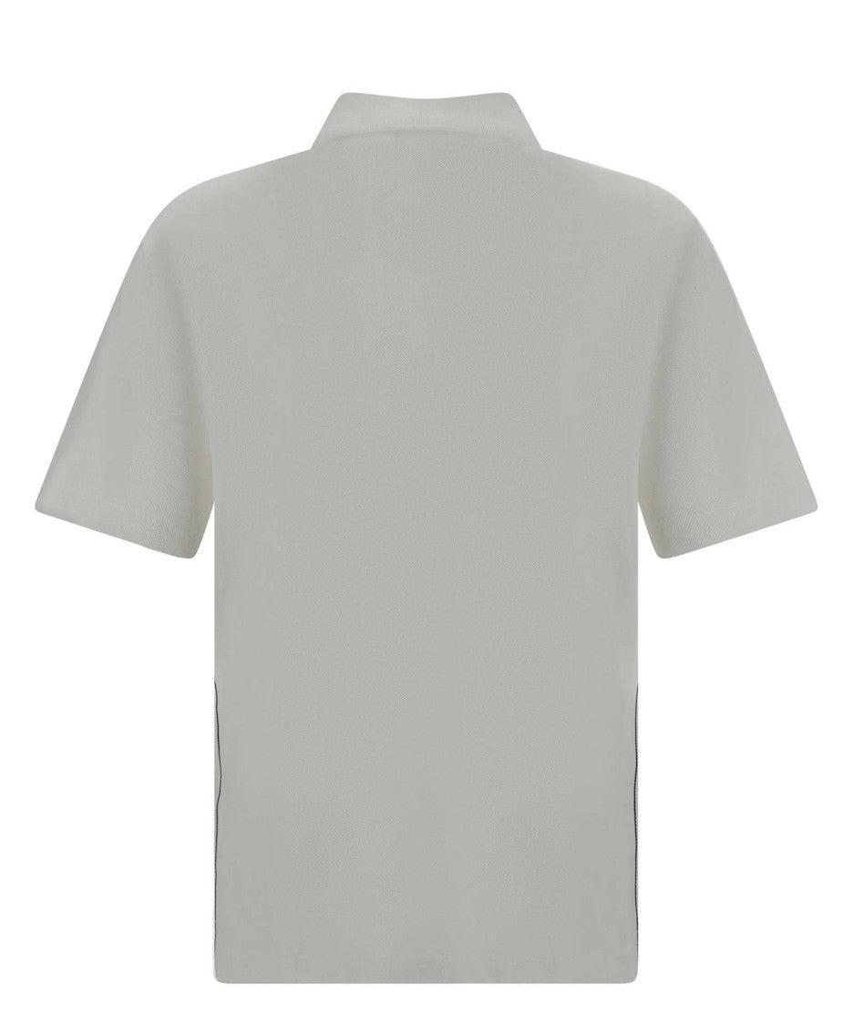 Burberry White Cotton Polo Shirt