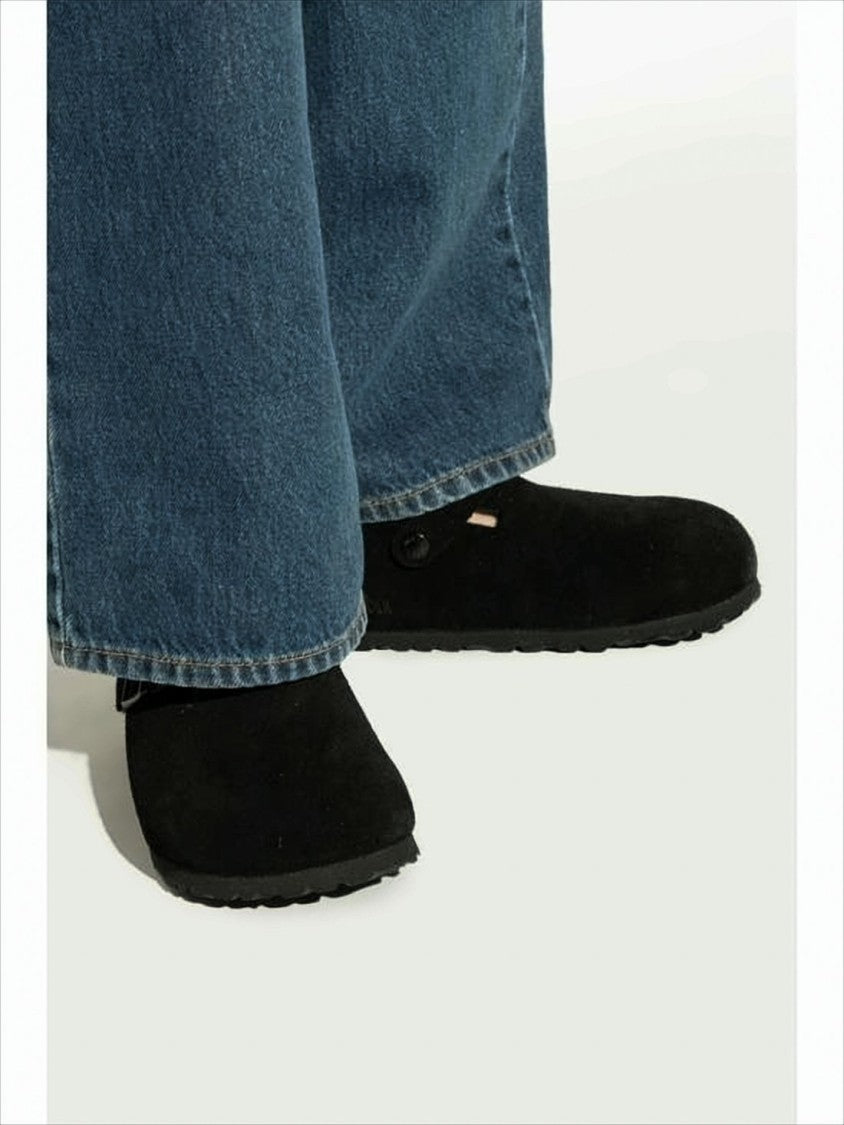 Birkenstock Closed-Toe Suede Sandals With Adjustable Strap