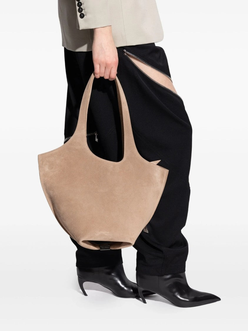 The Attico Suede La Scoop Medium Silhouette Tote Bag