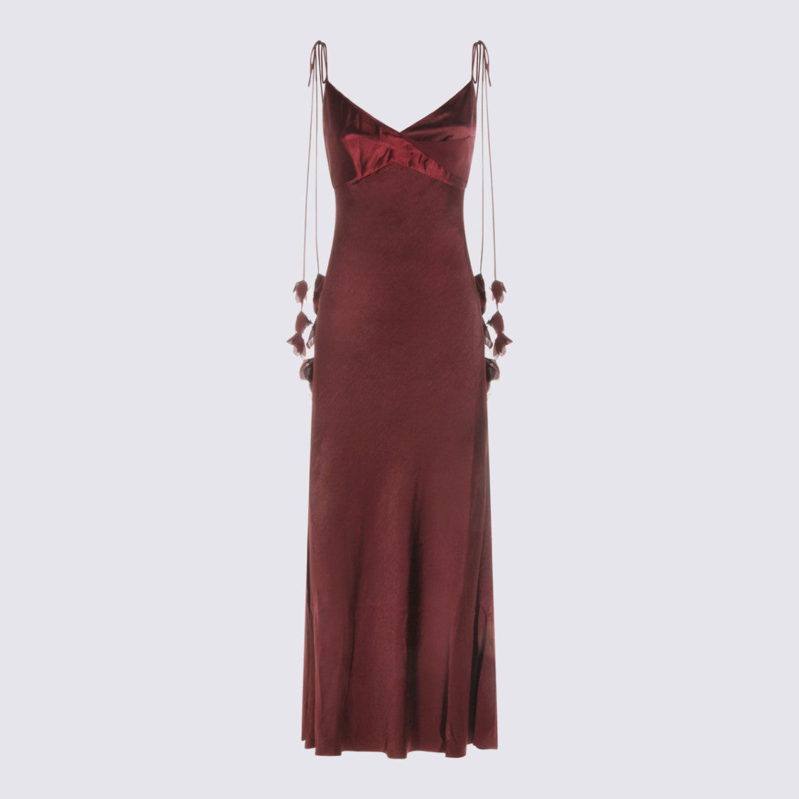 Self-Portrait Burgundy Sleeveless Maxi Dress