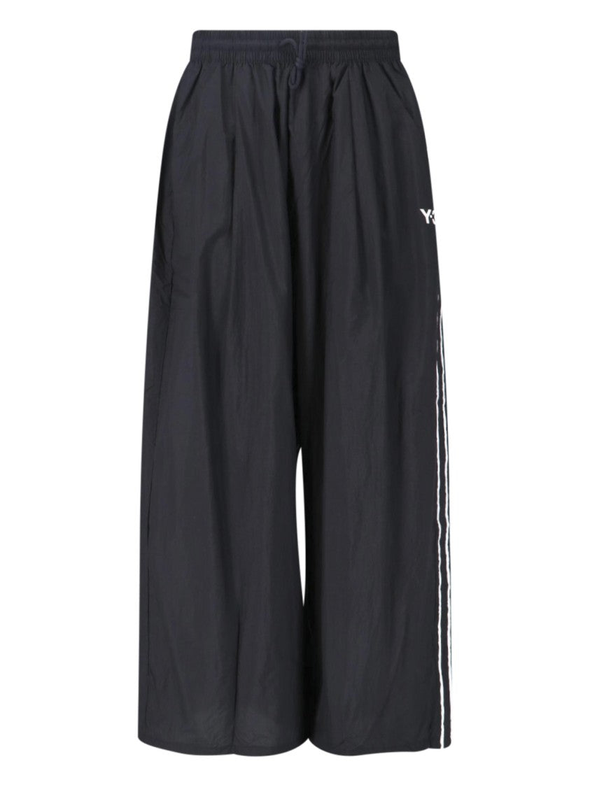 Y-3 Black Edge 3 Stripes Wide-Leg Trousers