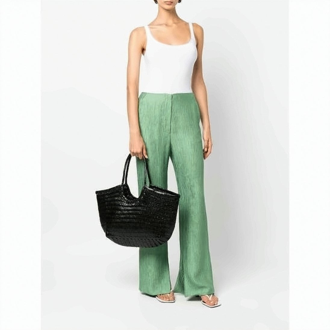 Dragon Diffusion Spacious Woven Buffalo Leather Shoulder Bag