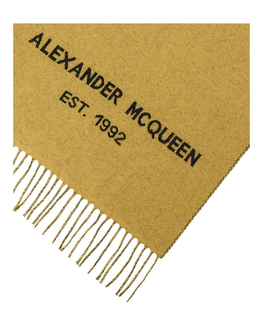 Alexander Mcqueen Graffiti Wool Scarf