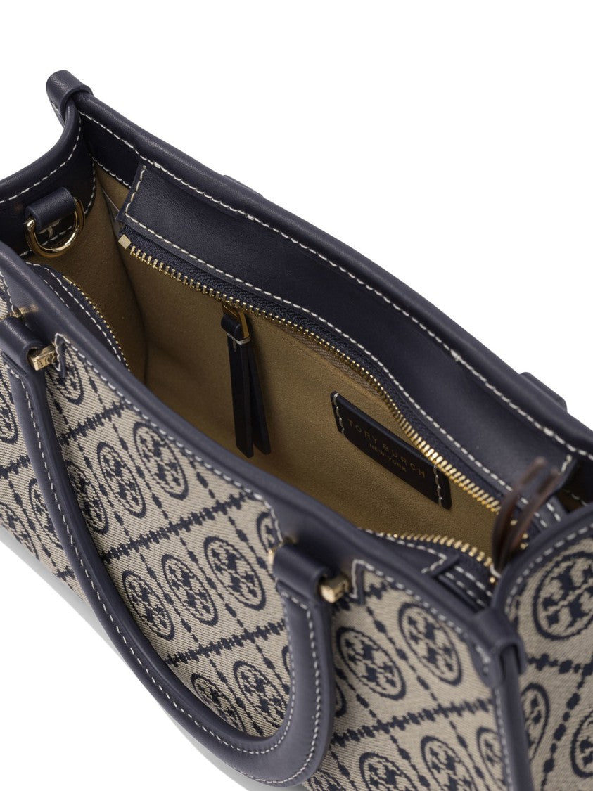 Tory Burch Small Rectangular Tote With Monogram Design