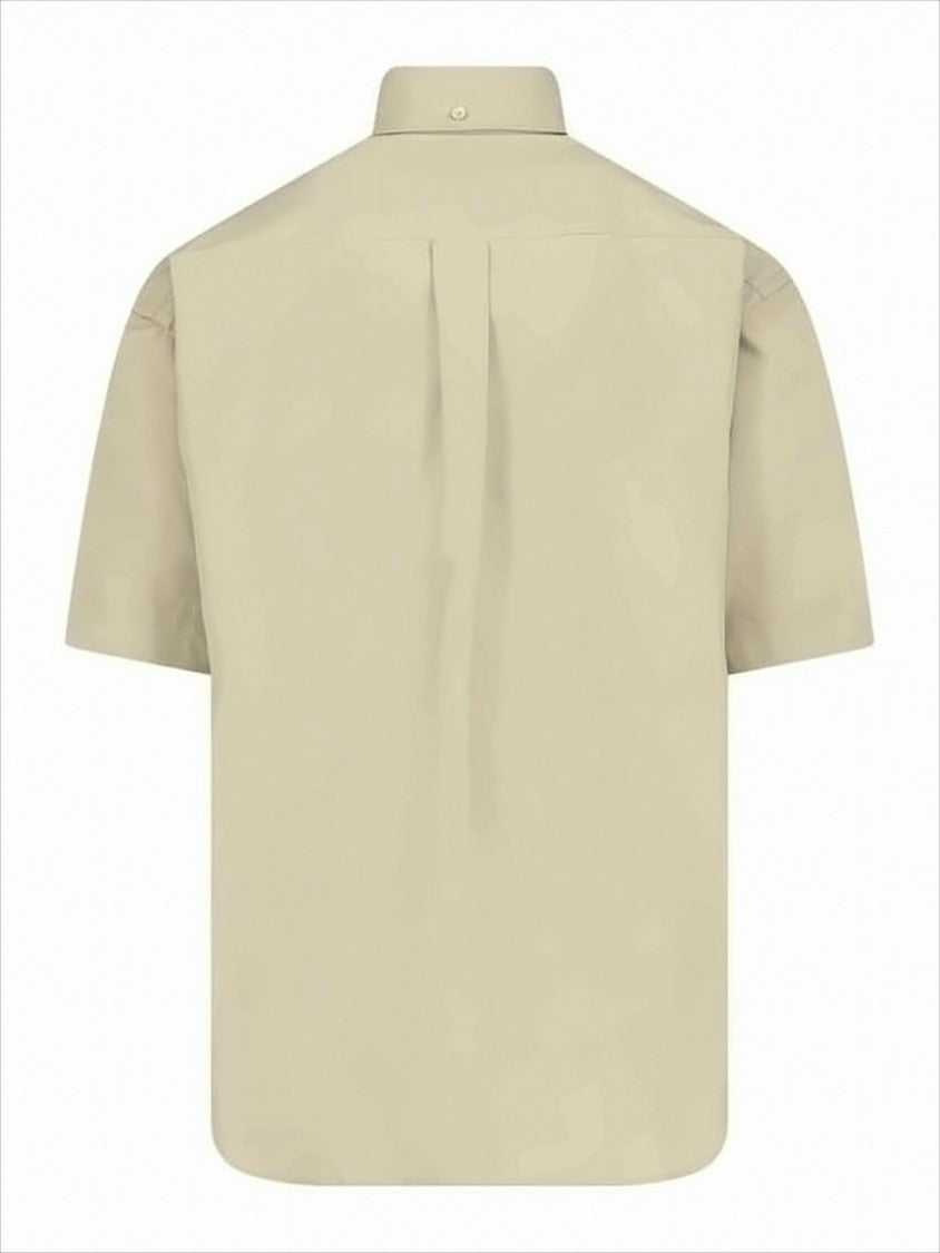 Burberry Classic Short-Sleeved Cotton Shirt With Button-Down Collar