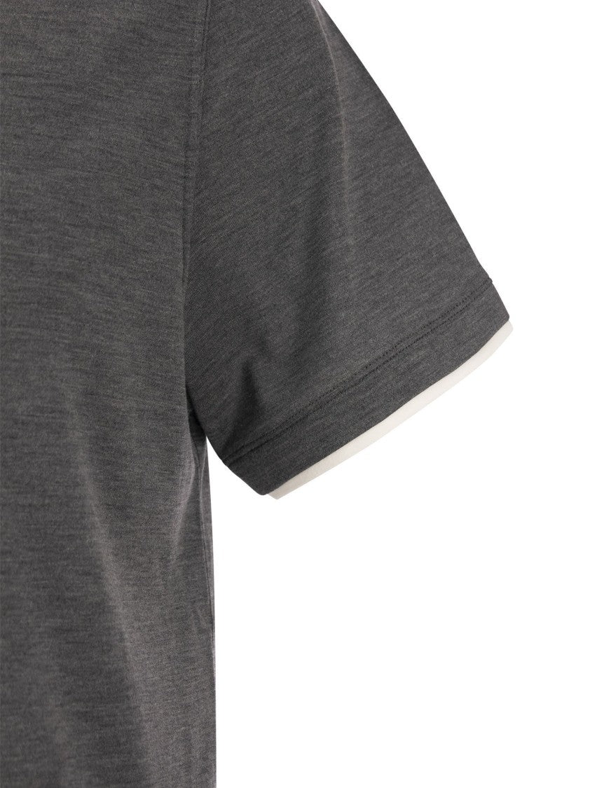 Brunello Cucinelli Silk And Cotton T-Shirt