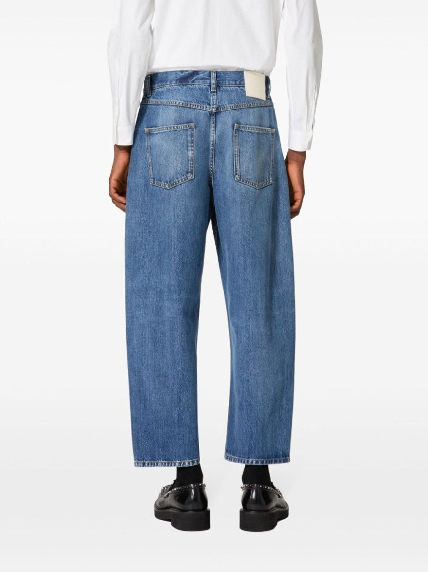 Valentino Relaxed Fit Light Blue Denim Jeans