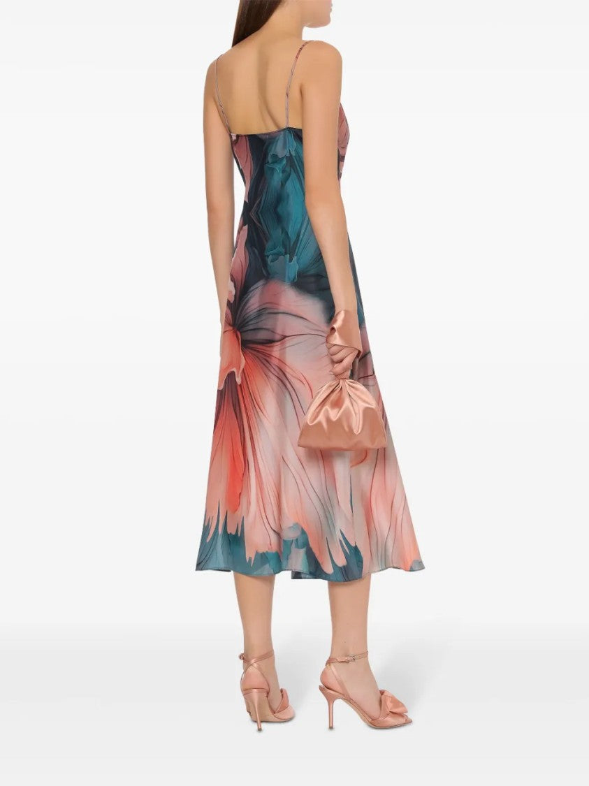 Alberta Ferretti Refined Flowing Dress With Draping