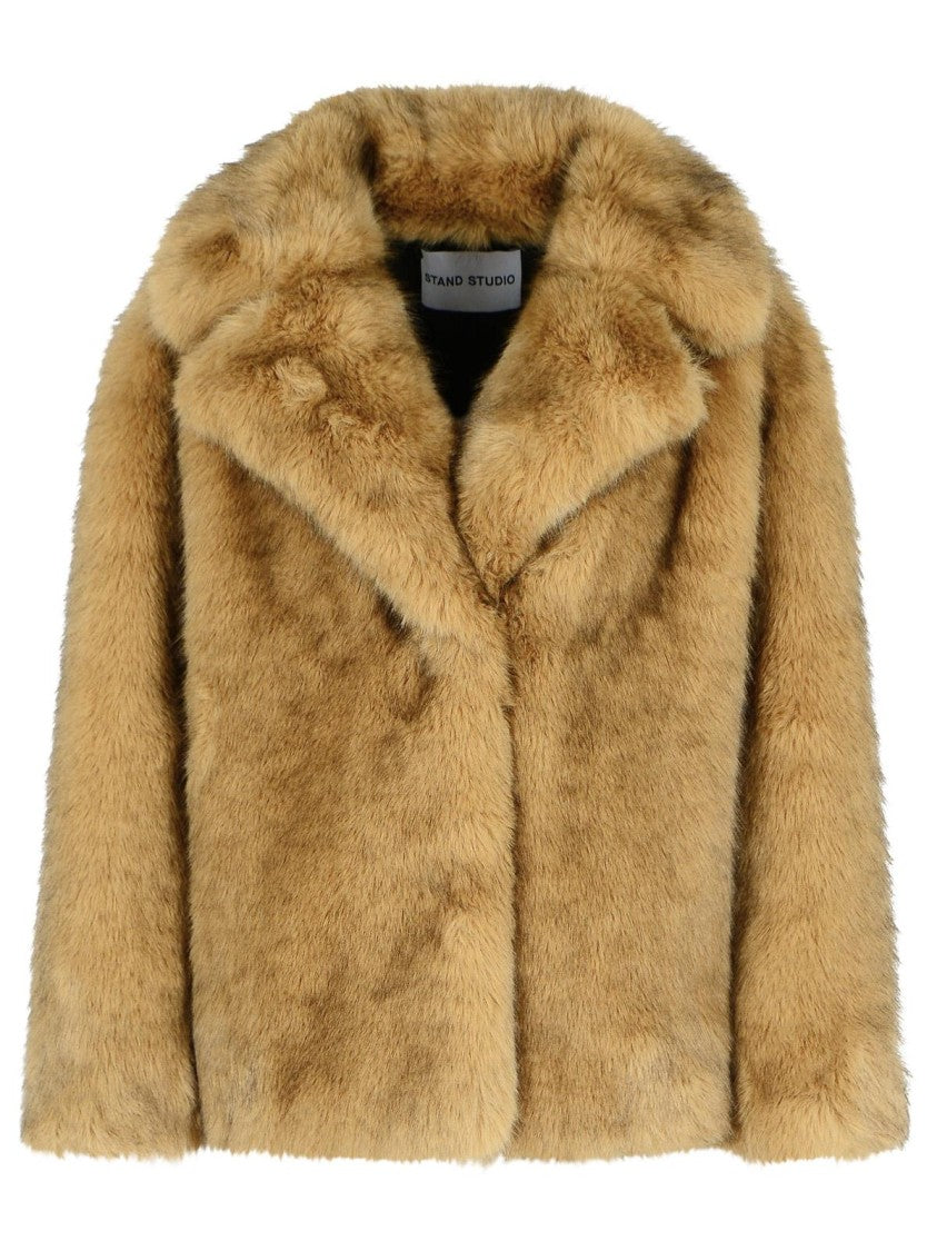 Stand Studio Valentina' Brown Faux Fur Jacket