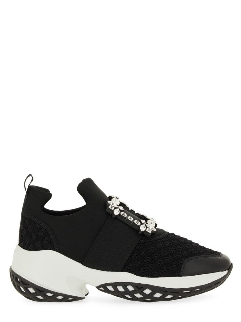 Roger Vivier Viv Run Slip-On Crystal Accents Sneakers