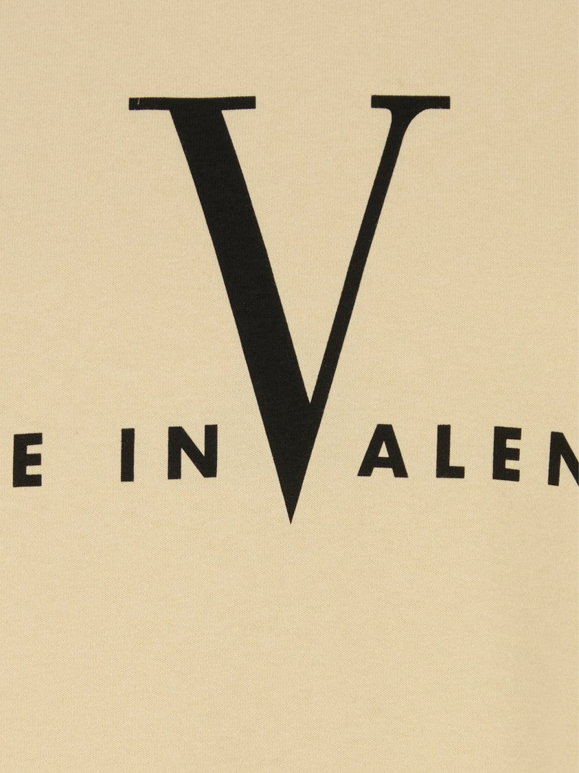 Valentino Neutral Relaxed Fit Bold Print T-Shirt