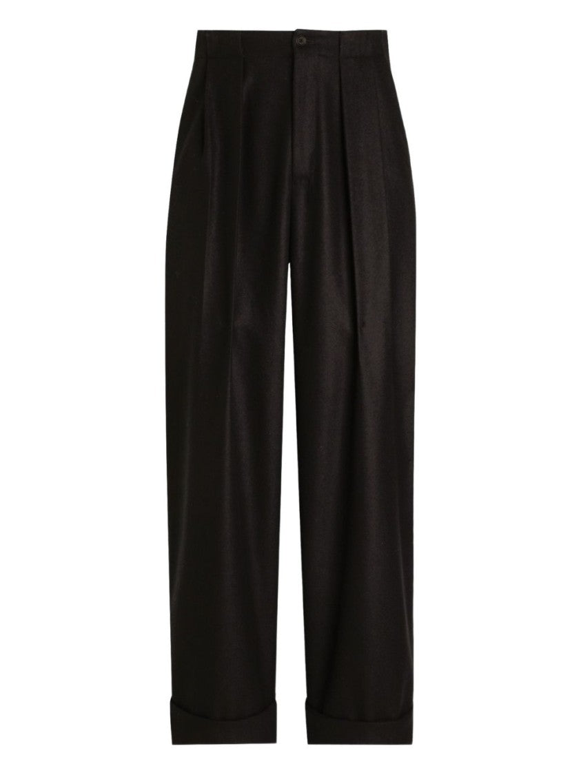 Dolce & Gabbana High-Waisted Wool Trousers With Tailored Fit
