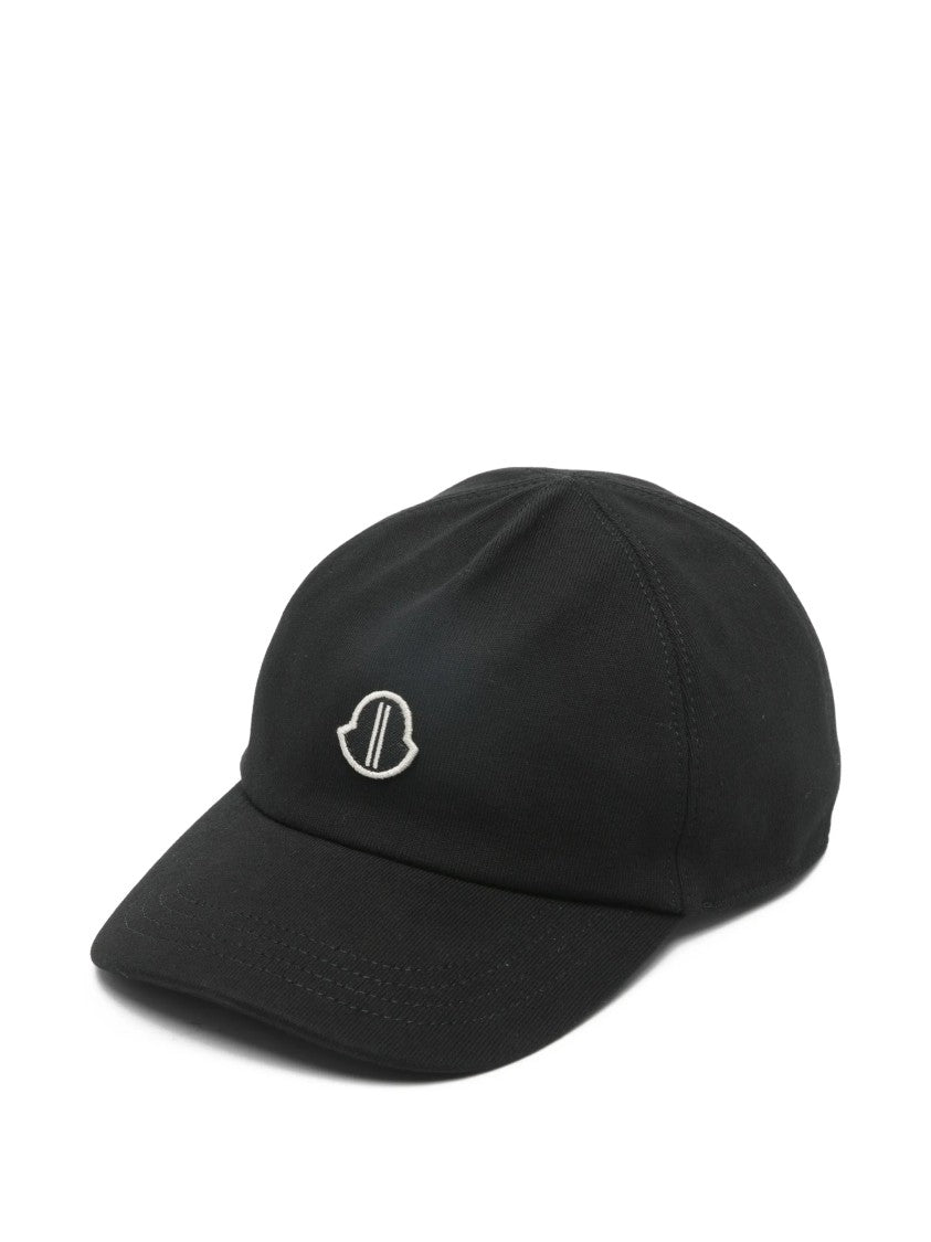 Moncler X Rick Owens Black Structured Crown Baseball Hat