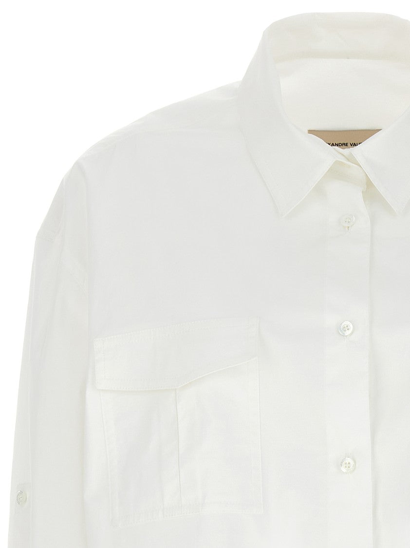 Alexandre Vauthier Front Pocket Cotton Shirt With Button Closure